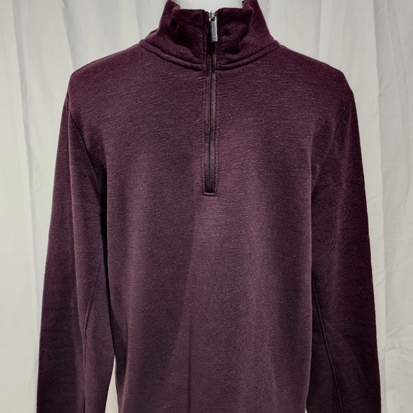 Perry Ellis Men's Quarter Zip Cotton Blend Sweater - Picture 4 of 9